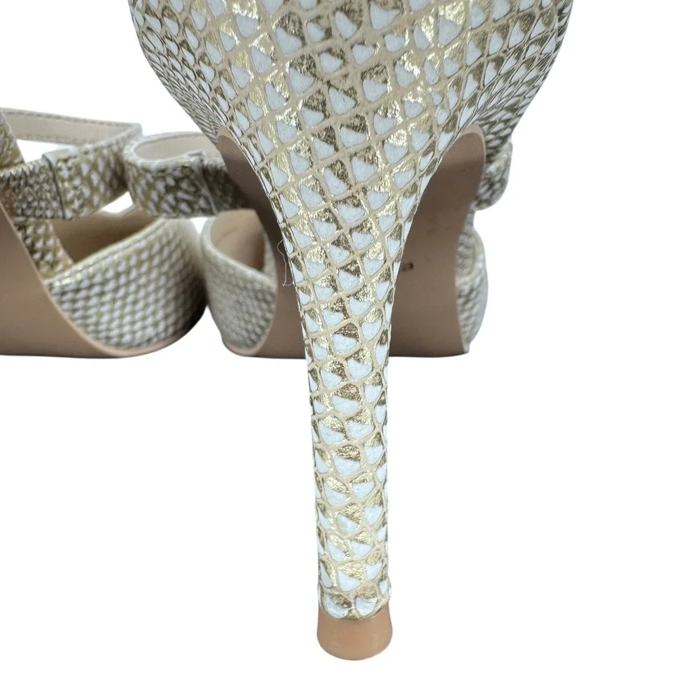 NWOB Dolce Vita Kanika Slip On Pointed Toe Heels Pumps Champagne Gold Size 6.5